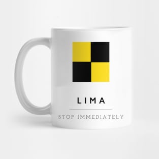 Lima: ICS Flag Semaphore Mug